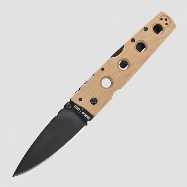 Нож складной Hold Out II, DLC-Coating Carpenters CTS XHP Alloy, Coyote Tan G-10 Handles, COLD STEEL, США