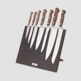 Набор кухонных ножей, 7 штук, на магнитной подставке ComposeEat, серия Classic Walnut, BERGER CUTLERY, Германия, Classic Walnut BERGER CUTLERY