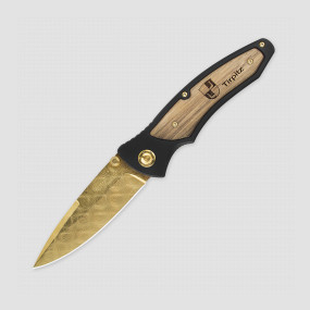 Нож складной Tirpitz-Damascus Gold, 9,9 см, BOKER, Германия, 