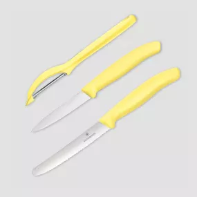 Набор из овощечистки и 2-х кухонных ножей Swiss Classic Trend Colors, VICTORINOX, Швейцария, Ножи для овощей Victorinox