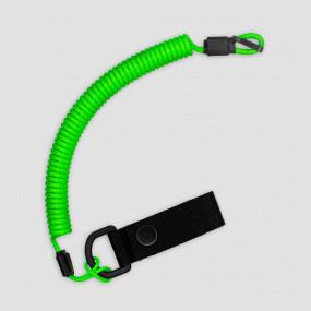 Тренчик страховочный из паракорда с креплением на ремень и карабином neon green, CORD, Россия, Паракорд