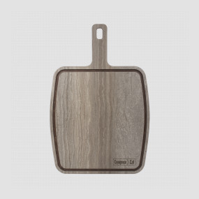 Доска сервировочная с ручкой, с желобом, 36х25 см, травертин капучино, серия Fashion, ComposeEat, Россия, Столовые приборы и сервировка