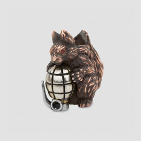 Бусина на темляк Белка с гранатой, OLD CASTER EDC, Россия, OLD CASTER (Россия)