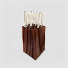 Набор из 8-и кухонных ножей на подставке из бука, серия Ikon Cream White, WUESTHOF, Золинген, Германия, Подарочный набор кухонных ножей