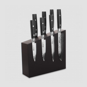 Набор из 7-и кухонных ножей на подставке из дуба, серия Zen, YAXELL, Япония, Наборы кухонных ножей
