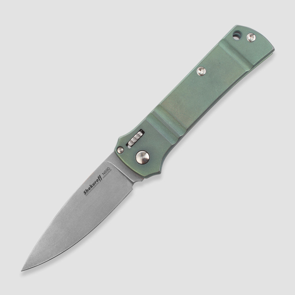 Нож автоматический складной М2103, 8,9 см, SHOKUROFF KNIVES, Россия