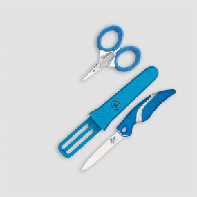 Нож рыбацкий с фиксированным клинком в чехле Cuda, + рыболовные ножницы, CUDA, США, CUDA (США)