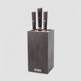 Набор кухонных ножей поварская тройка на магнитной подставке, серия Black Damascus, HEIMCUT, Россия, HEIMCUT (Россия)