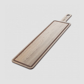 Доска композитная с желобом для сервировки и подачи, 49х12см, травертин капучино, серия ProFashion, ComposeEat, Россия, Сервировочные доски COMPOSE EAT