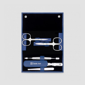 Набор маникюрный в кожаном футляре, синий, 5 предметов, Classic Inox, ZWILLING J.A. HENCKELS, Германия, Наборы маникюрные