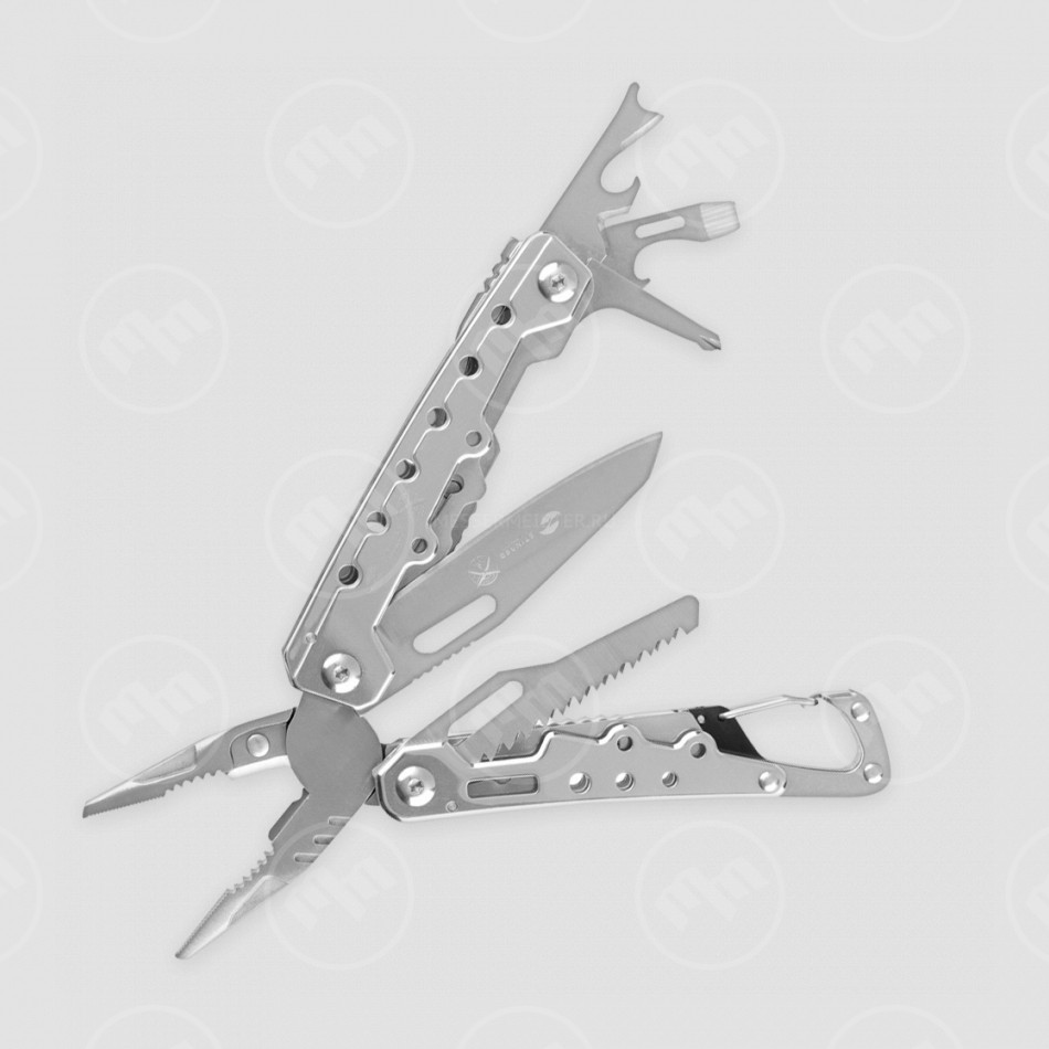 Мультитул, 12 инструментов, цвет серебристый, STINGER, Россия