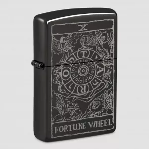 Зажигалка бензиновая Wheel Of Fortune High Polish Black, ZIPPO, США, Зажигалки ZIPPO