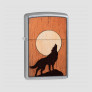 Зажигалка WOODCHUCK USA Howling Wolf Street Chrome, ZIPPO, США