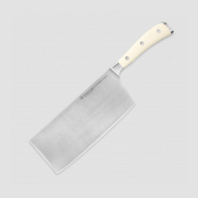 Нож кухонный для резки овощей Chinese chef's 18 см, Chinese Cleaver, серия Ikon Cream White, WUESTHOF, Золинген, Германия, 