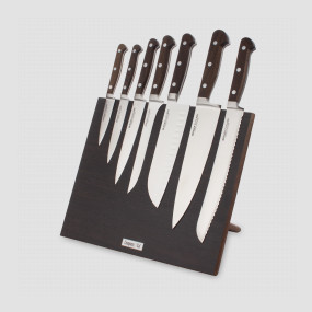 Набор кухонных ножей, 7 штук, на магнитной подставке ComposeEat, серия Classic Smoked Oak, BERGER CUTLERY, Германия, Наборы кухонных ножей