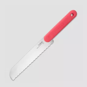 Нож кухонный для хлеба, 20 см, розовая ручка, серия Chopping boards and Knives, TREBONN, Италия, Кухонные ножи TREBONN