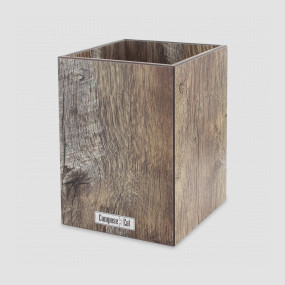 Подставка универсальная для кухонных принадлежностей, 12 х 12 х 17см, дуб мореный, композитный материал, серия Fashion, ComposeEat, Россия, Аксессуары кухонные