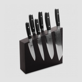 Набор из 6-ти кухонных ножей на подставке из дуба, серия RAN, YAXELL, Япония, YAXELL (Япония)