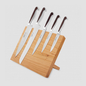 Набор из 5-и кухонных ножей на магнитной подставке из дуба, серия Delta, GUDE, Золинген, Германия, GUDE (Германия)