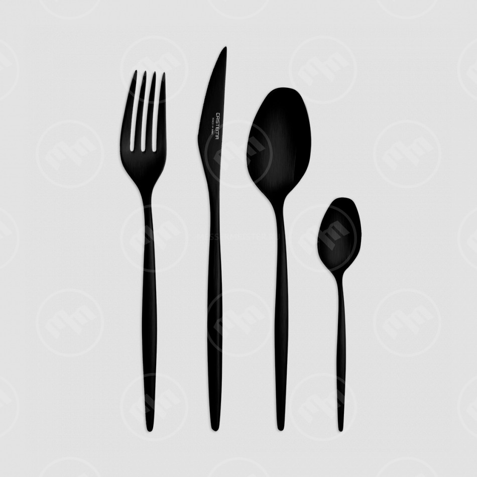 Набор столовых приборов на 6 персон, 24 предмета, цвет черный, серия Rabat, CRISTEMA, Португалия
