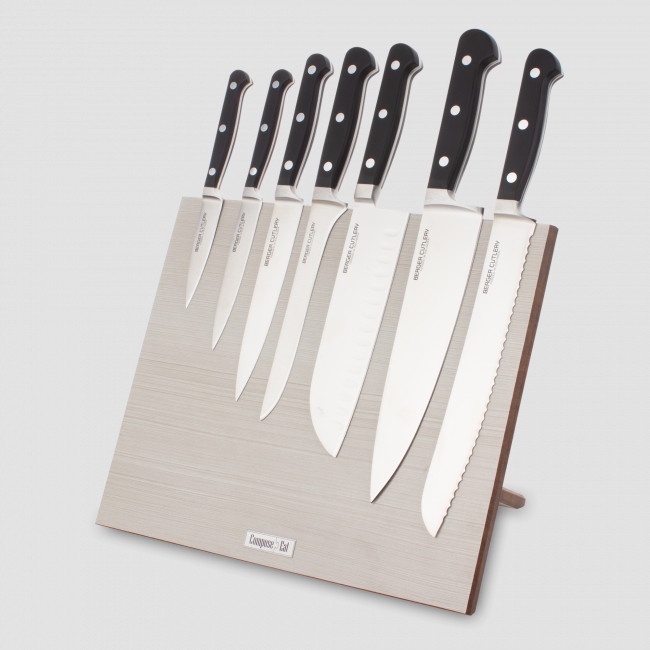 Набор кухонных ножей, 7 штук, на магнитной подставке ComposeEat, серия Classic Pro, BERGER CUTLERY, Германия