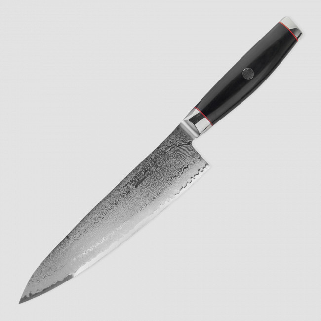 Поварской кухонный нож 20 см, Gyuto, дамасская сталь, серия Ypsilon (193 слоя), YAXELL, Япония