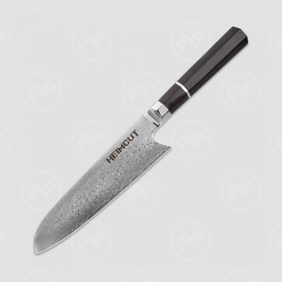 Нож кухонный Santoku, 18 см, Octa Damascus, HEIMCUT, Россия