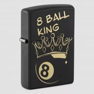 Зажигалка бензиновая Billiards Champion Design Black Matte, ZIPPO, США, Зажигалки