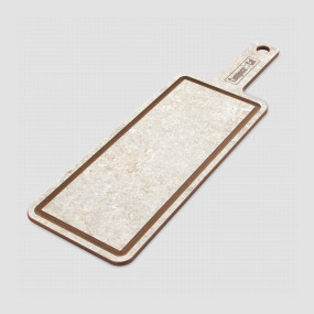 Доска композитная с желобом для сервировки и подачи, 36х12см, шунгит белый, серия ProFashion, ComposeEat, Россия, Сервировочные доски COMPOSE EAT