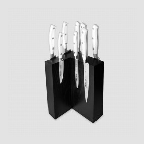 Набор из 8-ми кухонных ножей на подставке из дуба, серия Riviera Blanca, ARCOS, Испания, Наборы кухонных ножей Arcos