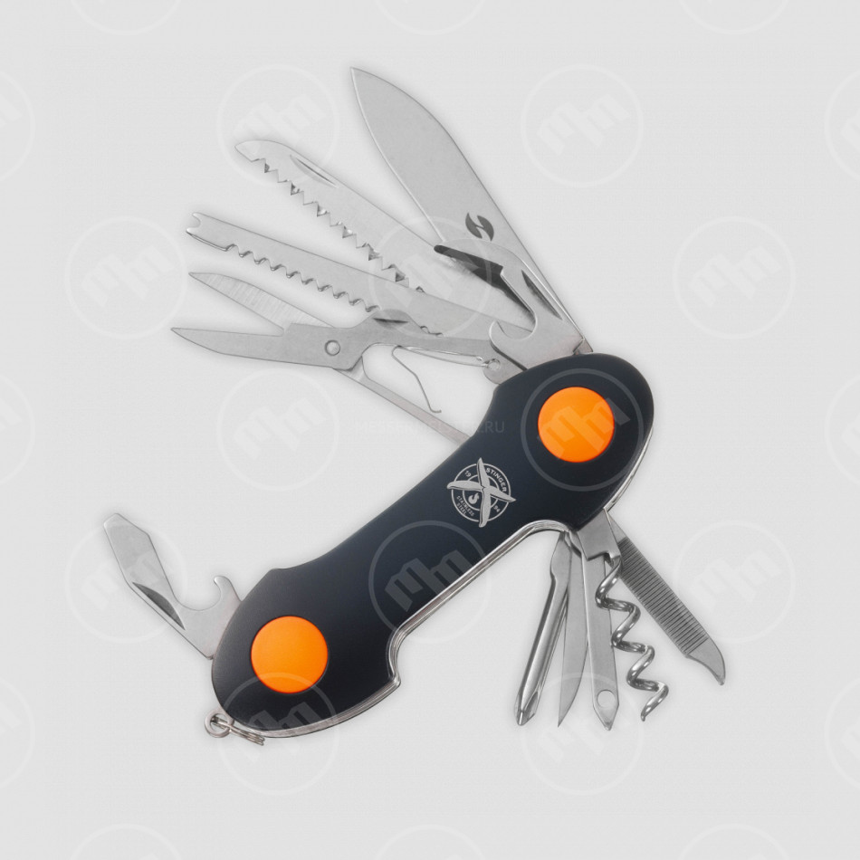 Нож многофункциональный складной, 6,2 см, STINGER, Россия