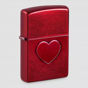 Зажигалка бензиновая Stamped Heart Candy Apple Red, ZIPPO, США, Зажигалки ZIPPO
