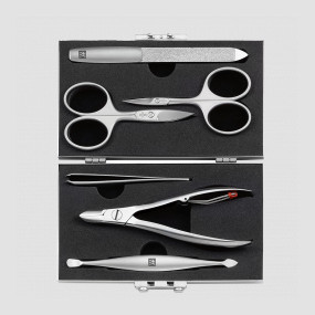 Набор маникюрный в алюминиевом футляре, цвет серебристый, 6 предметов, Twinox, ZWILLING J.A. HENCKELS, Германия, 