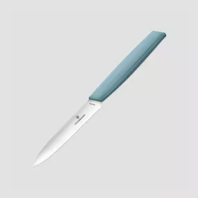 Нож кухонный для чистки овощей и фруктов Swiss Modern 10 см, рукоять голубая, VICTORINOX, Швейцария, Ножи для овощей Victorinox