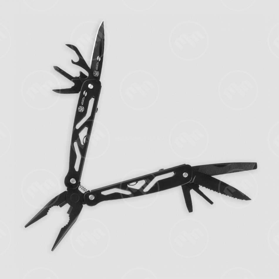 Мультитул, 12 инструментов, цвет черный, STINGER, Россия