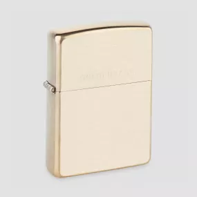 Зажигалка ZIPPO с покрытием Brushed Brass, латунь/сталь, золотистая, матовая, ZIPPO, США, Зажигалки ZIPPO