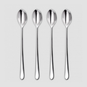 Набор из 4-х ложек с длинной ручкой для латте, серия Kingham Bright, ROBERT WELCH, Великобритания, ROBERT WELCH (Великобритания)