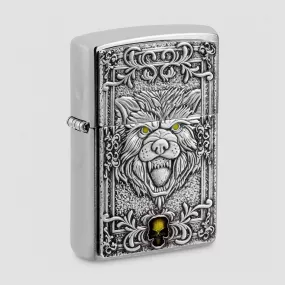 Зажигалка бензиновая Wolf Emblem, ZIPPO, США, Зажигалки ZIPPO