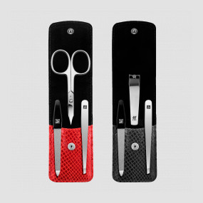 Набор маникюрный в кожаном футляре, отделка змея, цвет красный или черный, 3 предмета, Classic Inox, ZWILLING J.A. HENCKELS, Германия, ZWILLING J.A. HENCKELS (ГЕРМАНИЯ)