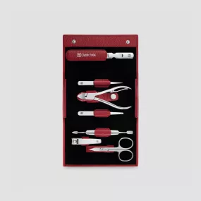 Набор маникюрный в кожаном футляре, цвет красный, 7 предметов, Classic Inox, ZWILLING J.A. HENCKELS, Германия, Наборы маникюрные