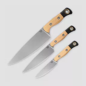 Набор кухонных ножей поварская тройка, BENCHMADE, США, Фиксированные ножи BENCHMADE