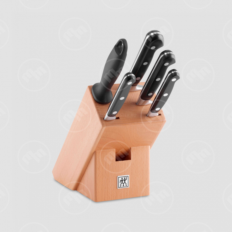 Набор из 4-х кухонных ножей и мусата в подставке, серия Professional S, ZWILLING J.A. HENCKELS, Германия