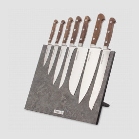 Набор кухонных ножей, 7 штук, на магнитной подставке ComposeEat, серия Classic Walnut, BERGER CUTLERY, Германия, BERGER CUTLERY (Германия)