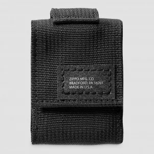 Чехол для зажигалки с фиксатором на ремень, черный, ZIPPO, США, Аксессуары к зажигалкам ZIPPO