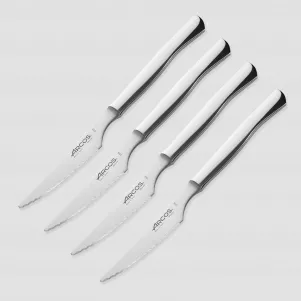 Набор столовых ножей для стейка 4 шт., 11 см, рукоять нерж. сталь, серия Steak Knives, ARCOS, Испания, Столовые приборы Arcos