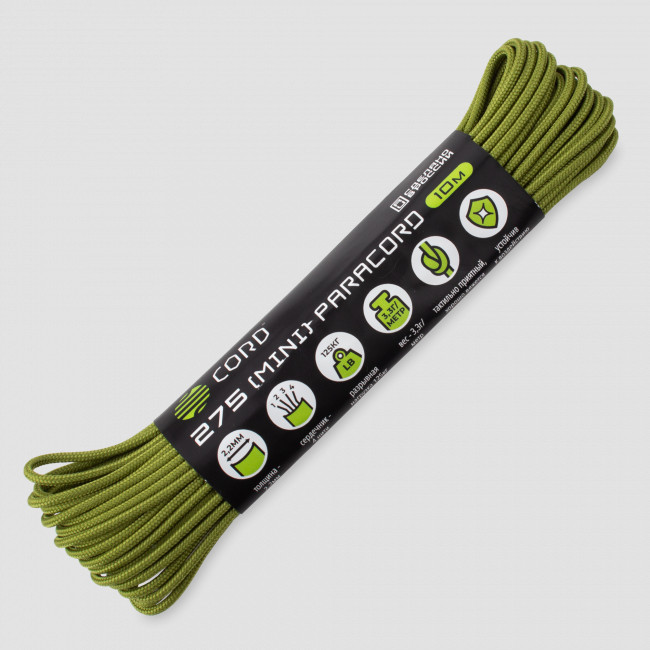 Паракорд 275 moss, 10 м, серия Cord 275, CORD, Россия
