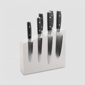 Набор из 6-ти кухонных ножей на подставке из дуба, серия RAN, YAXELL, Япония, YAXELL (Япония)