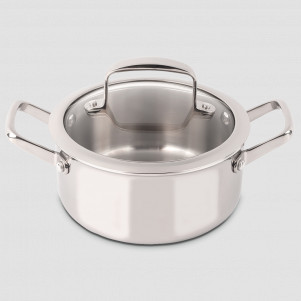 Кастрюля из нержавеющей стали с крышкой 1,2 л, d 16, h 8 см, 3-х слойная нержавеющая сталь, серия Forza, ARCOS, Испания, 