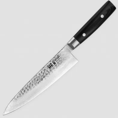 Профессиональный поварской кухонный нож 20 см, Gyuto, дамасская сталь, серия Zen, YAXELL, Япония, 