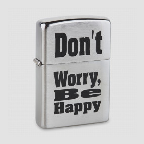 Зажигалка ZIPPO Don't worry, be happy, ZIPPO, США, Зажигалки